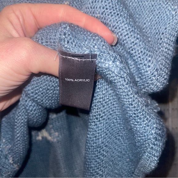 MARLED Blue Hooded Sweater with White Stars M NWOT - Picture 6 of 9